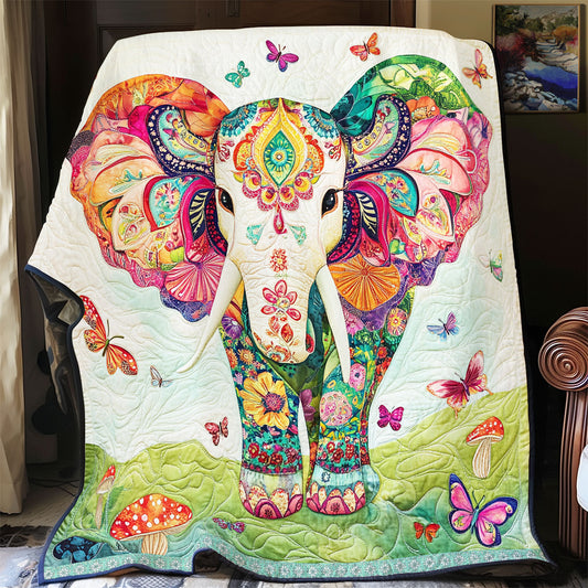 Elephant Flower WX1612018CL Quilt