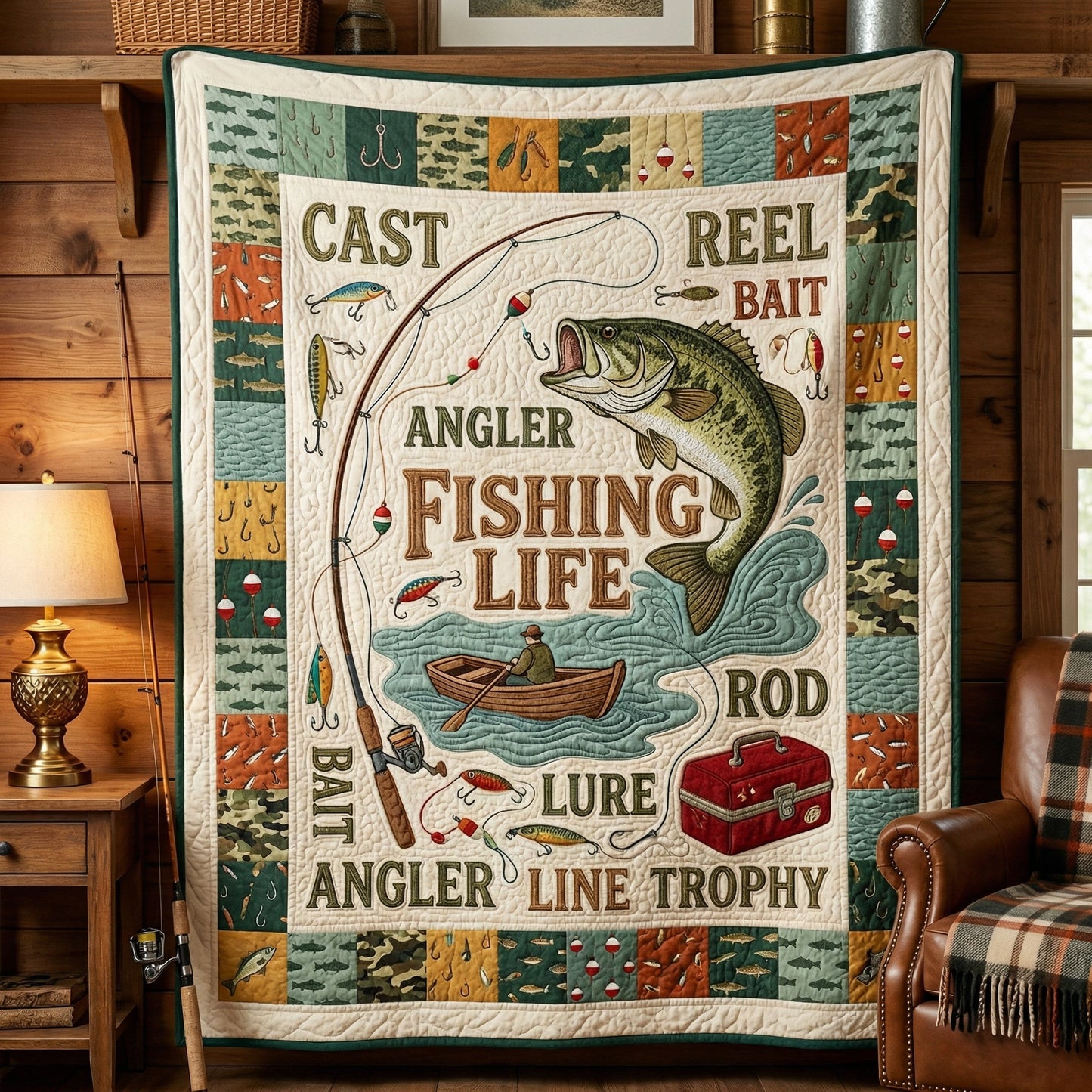 Fishing Life XR0604019CL Quilt