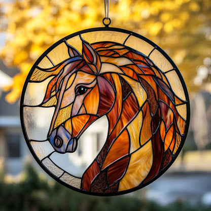 Horse WX0801089CL Stained Glass Suncatcher