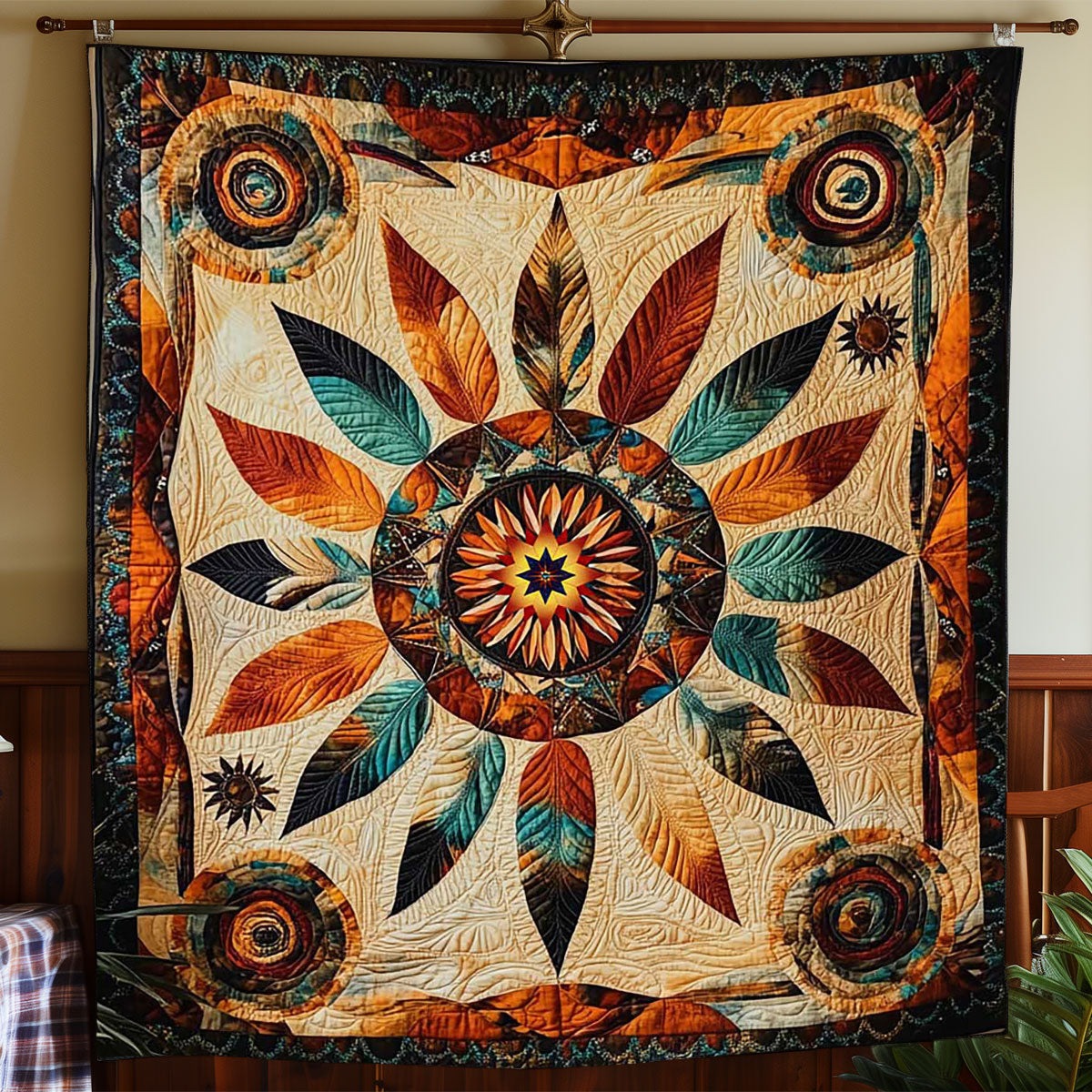 Native American Sun WP1812004CL Quilt