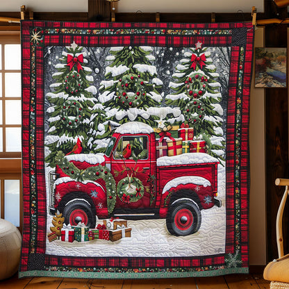 Snowy Red Truck Holidays WN1109008CL Quilt