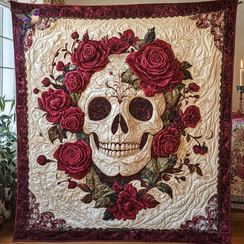Rose Wrapped Skull WN0411003CL Quilt