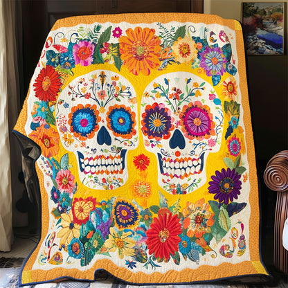 Flower Couple Skull WY1311026CL Quilt