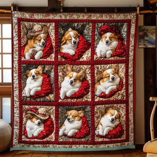 Sleeping Corgi WJ2809021CL Quilt