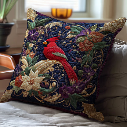 Cardinal In Garden WY0101003CL Quilt Pillow Case