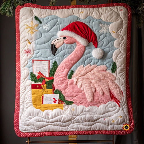 Christmas Of Flamingo WY0411006CL Quilt