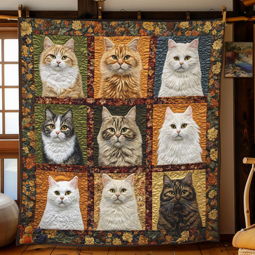 Cozy Cat Squares WN2910010CL Quilt