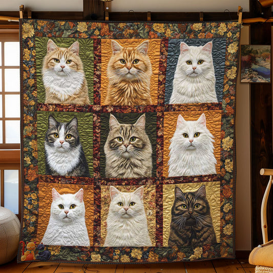 Cozy Cat Squares WN2910010CL Quilt