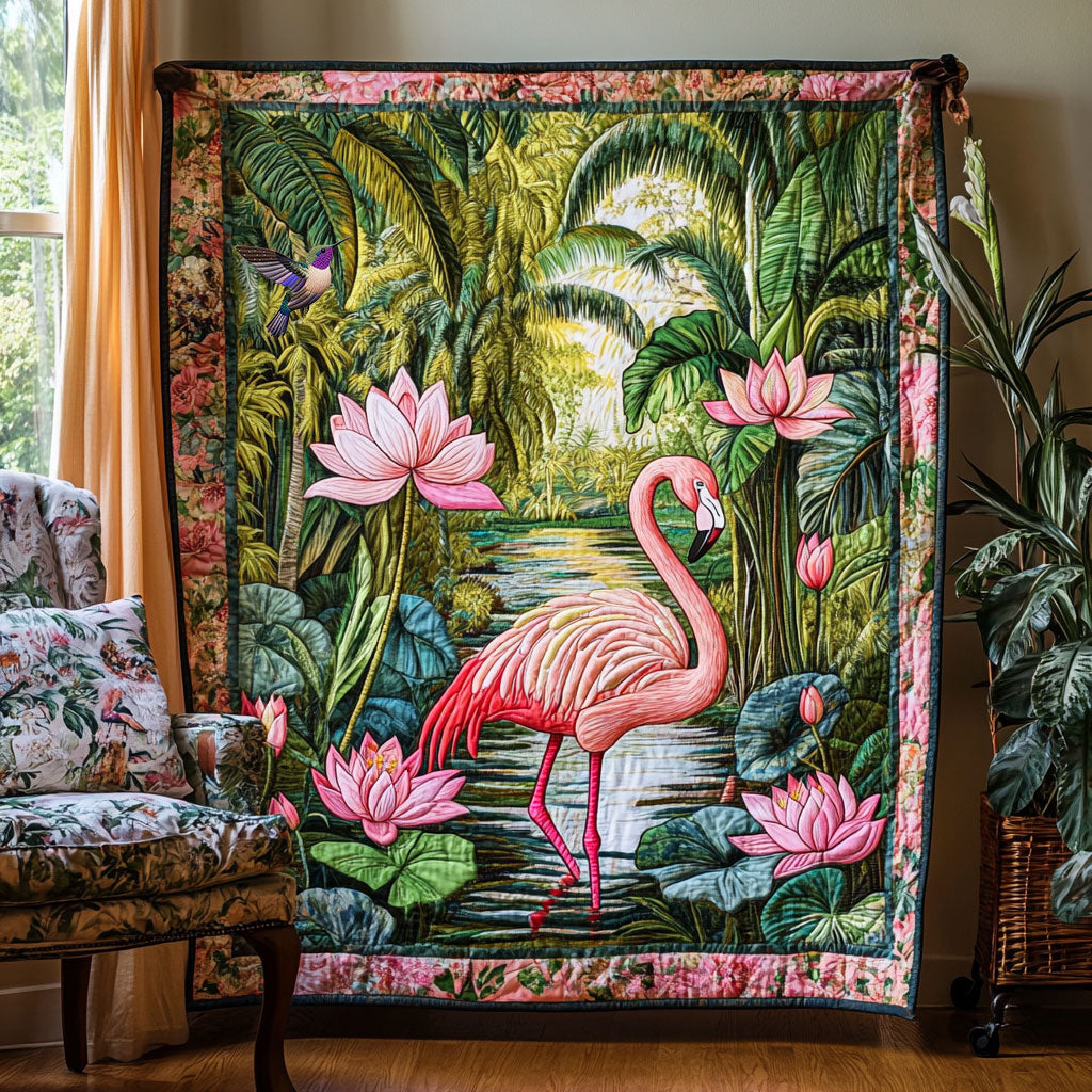 Lotus Flamingo WX0711030CL Quilt