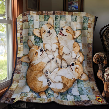 Sleeping Corgi WY0411032CL Quilt