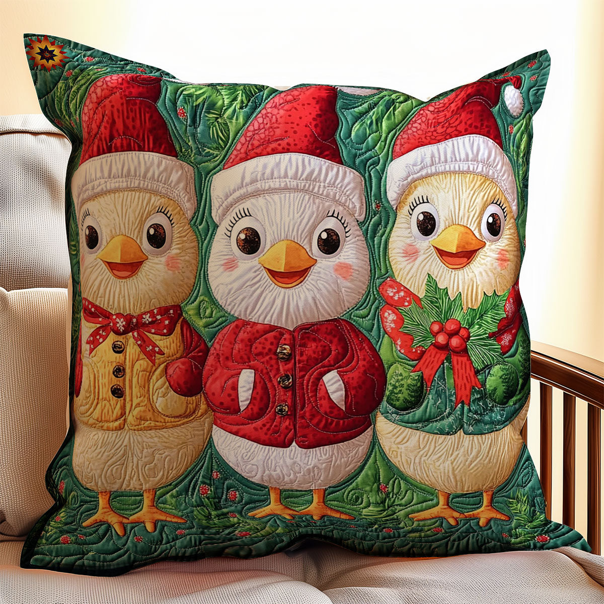 Christmas Chick WY2611053CL Quilt Pillow Case