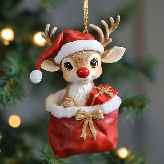 Deer Basket CP2411153CL Christmas Ornament