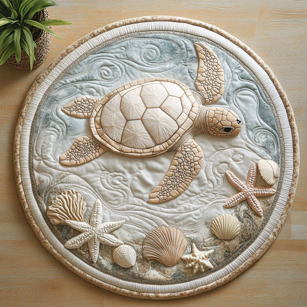 Sea Turtle CW1406030CL Quilted Round Mat – Cozzyhomes