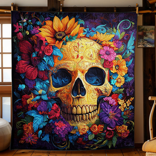 Floral Skull WY3110039CL Quilt