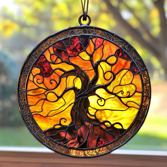 Mystic Tree In Sunset WY2202186CL Suncatcher