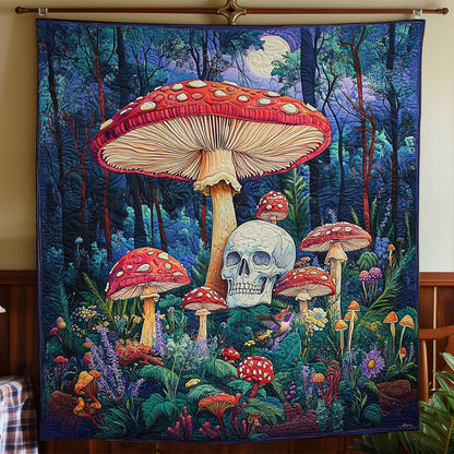 Skull Mushroom Forest WY2511028CL Quilt