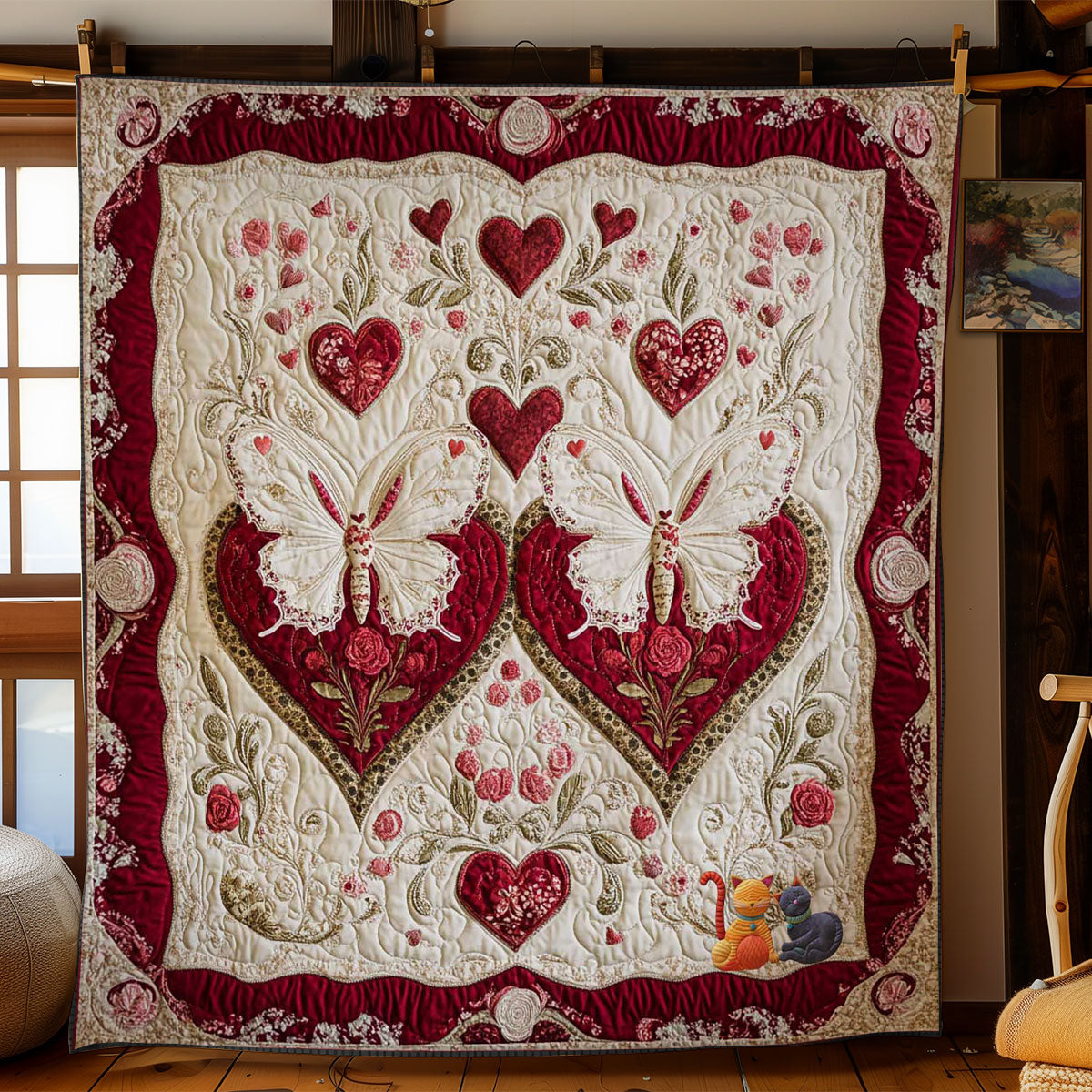 Blooming Butterfly Affection WN0712037CL Quilt