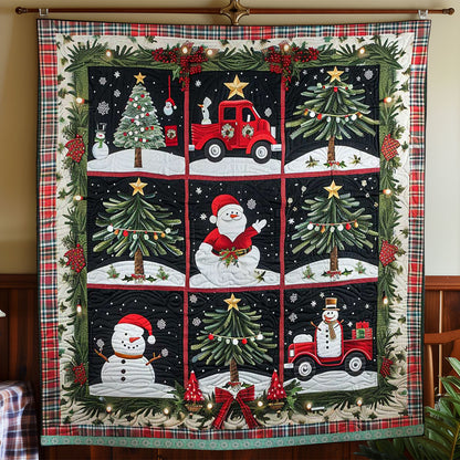 Red Truck Santa And Tree WN1109038CL Quilt