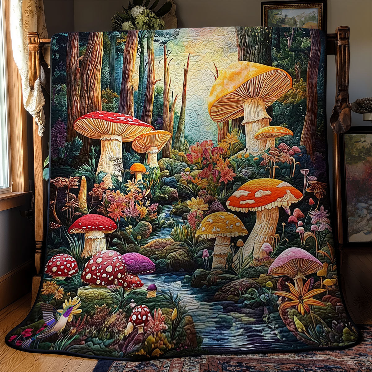 Mushroom Forest WY2511061CL Quilt