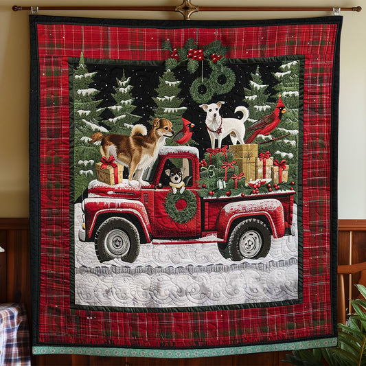 Chihuahua’s Red Truck Adventure WN1109030CL Quilt