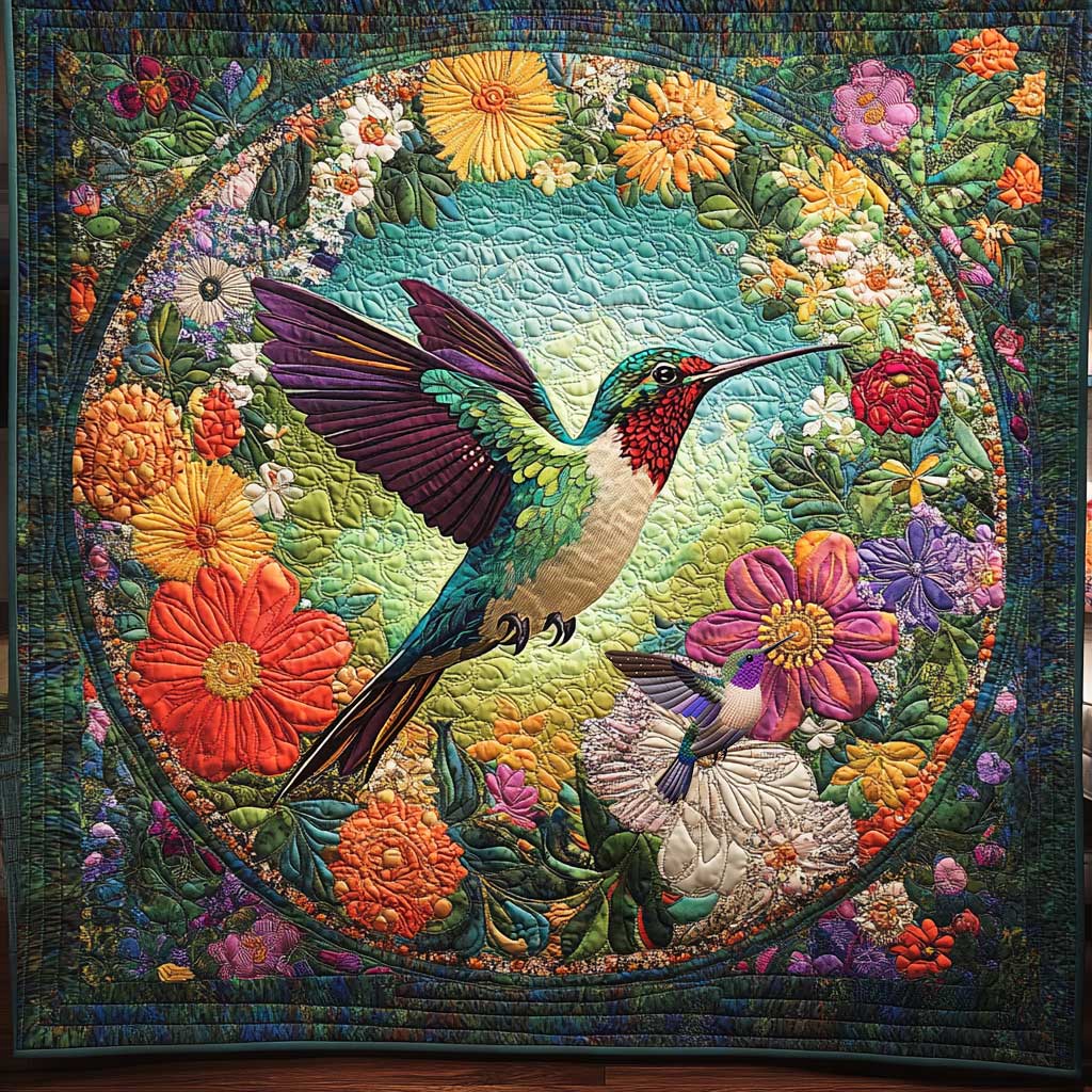 Hummingbird's Sweet Garden WN0910129CL Quilt