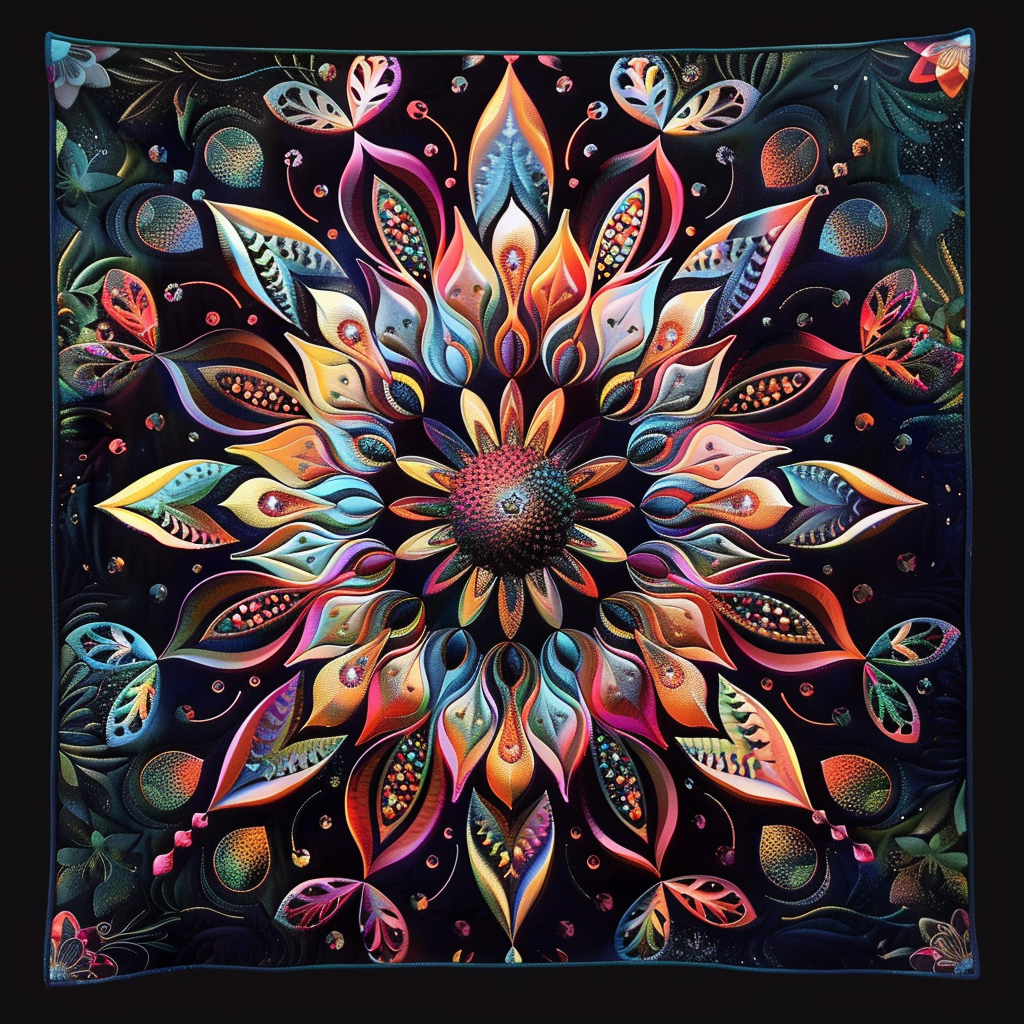 Prismatic Flower Fantasy WN1909009CL Quilt
