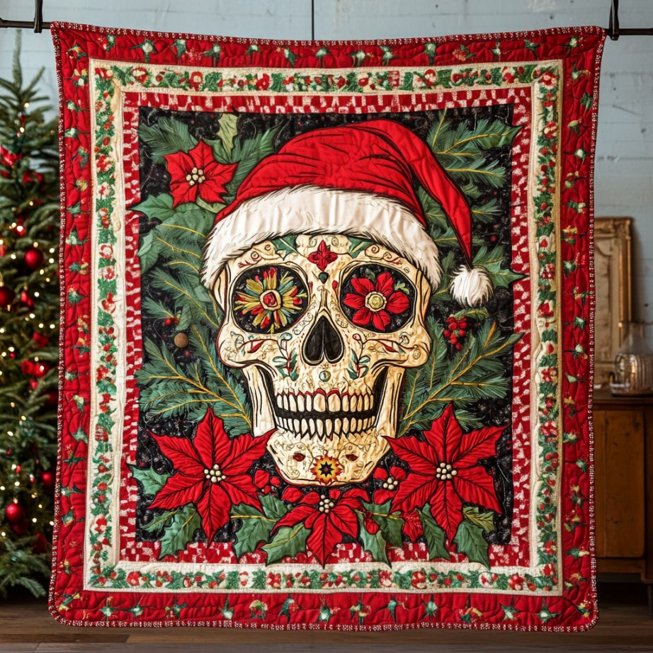Skull Santa WU0711011CL Quilt