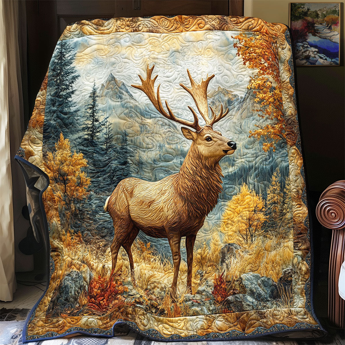 Royal Moose Autumn Forest WY2001099CL Quilt