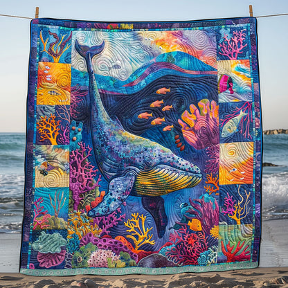 Whale Patchwork Sealife WP0409057CL Quilt