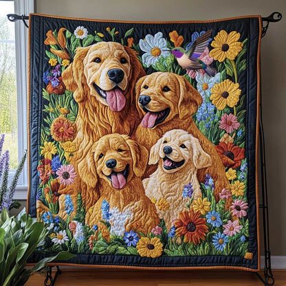 Golden Retriever Family WP0110020CL Quilt