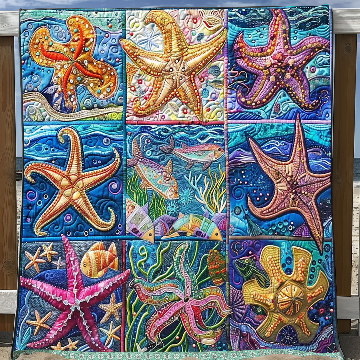 Rare Starfish WP0409039CL Quilt