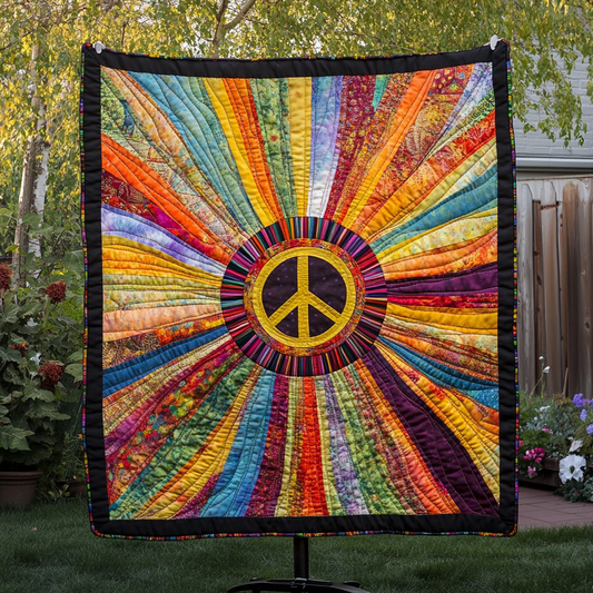 Peace Sign Hippie XR2309008CL Quilt