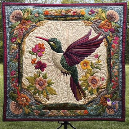 Hummingbird Flower Serenade WN0910006CL Quilt