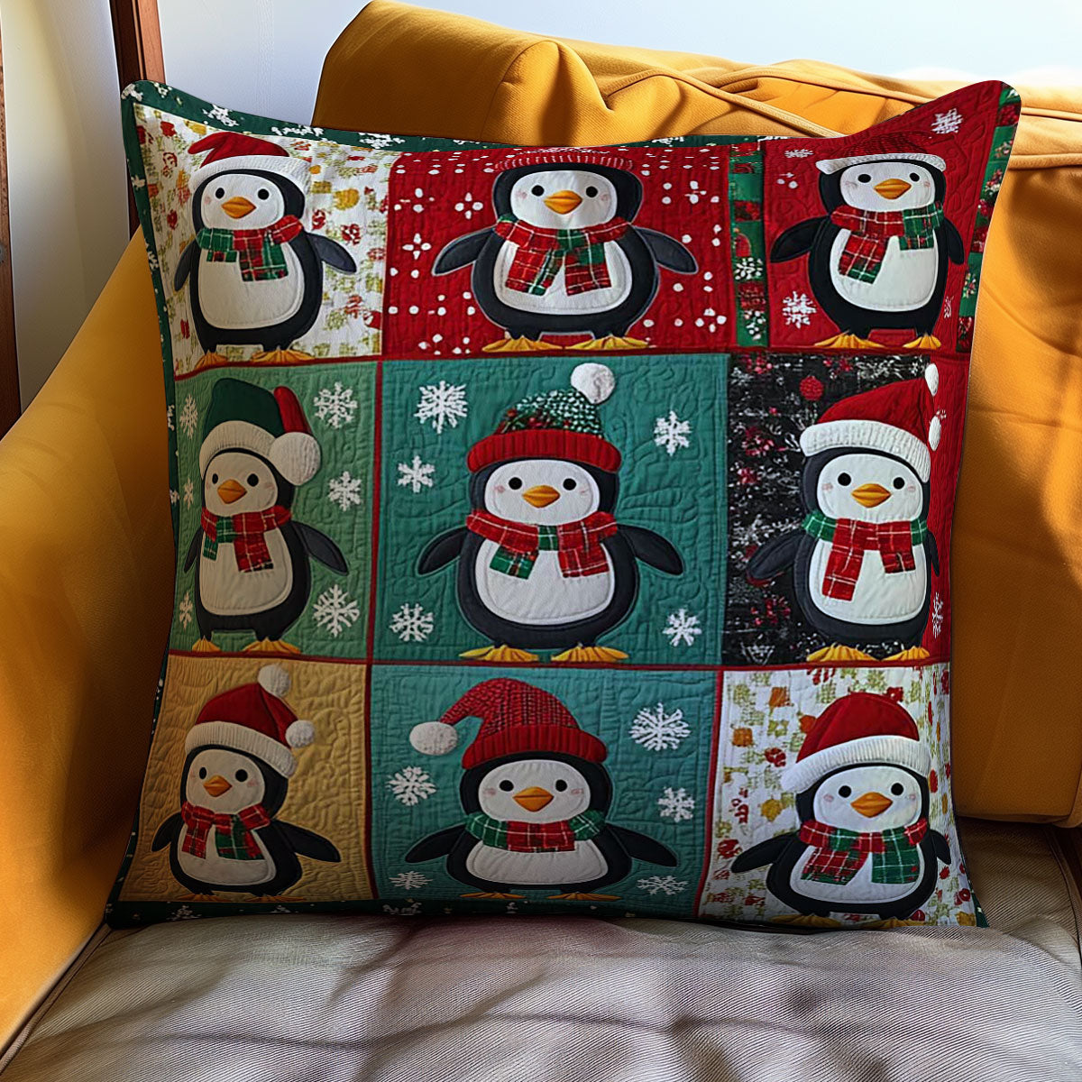 Christmas Penguin WJ3009032CL Quilt Pillow Case