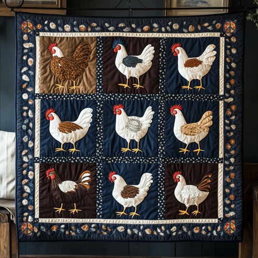 Country Chickens XR0612008CL Quilt