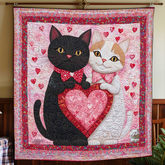 Valentine Cat WP2112023CL Quilt