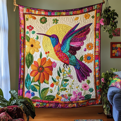 Hummingbird And Blossoms WN2309033CL Quilt