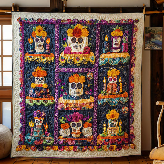 Vibrant Skull Altar WN2811035CL Quilt