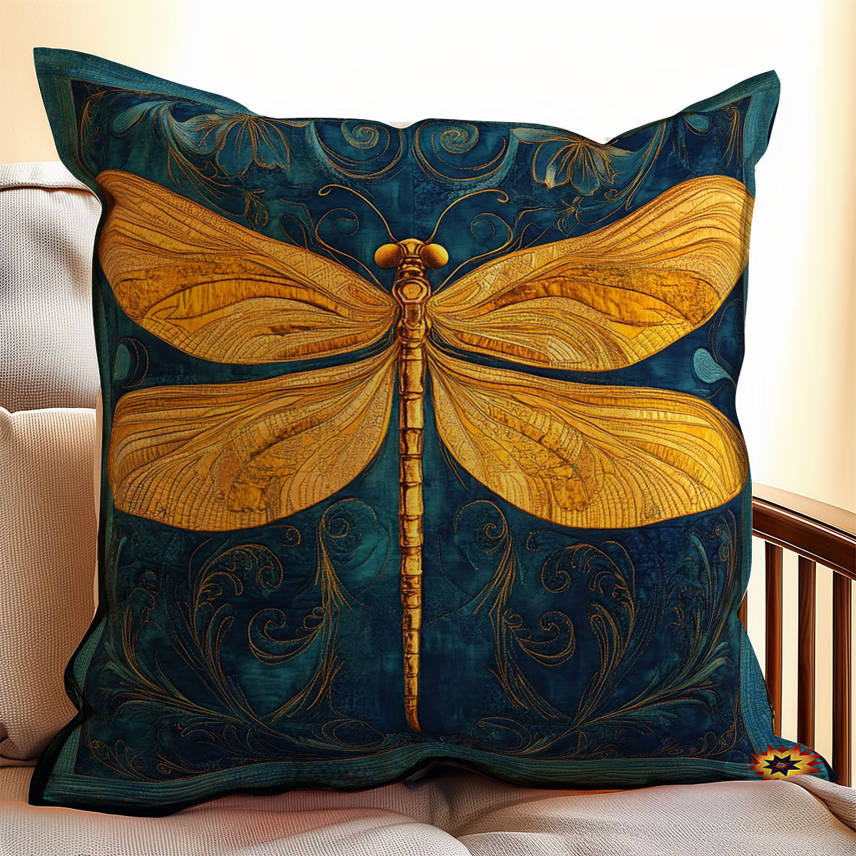 Yellow Dragonfly WY0312110CL Quilt Pillow Case