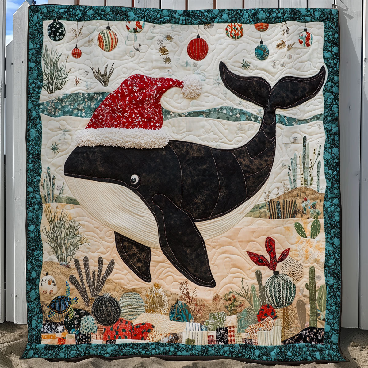 Santa Killer Whale WY1311043CL Quilt