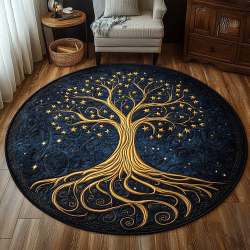 Celestial Roots WY1703073CL Quilted Round Mat