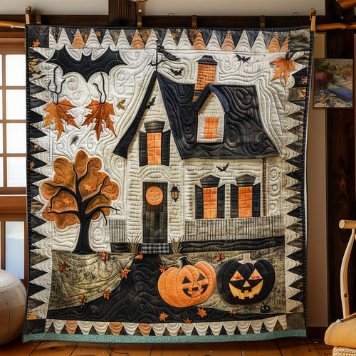 Halloween Enchanted Cottage WN1408078CL Quilt