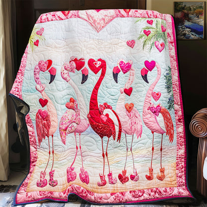 Flamingo Valentine WX0302018CL Quilt