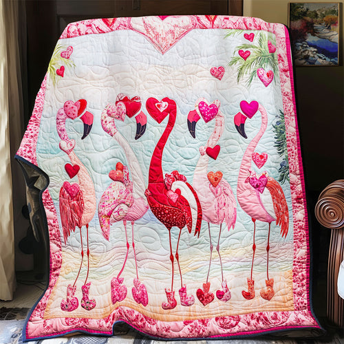 Flamingo Valentine WX0302018CL Quilt