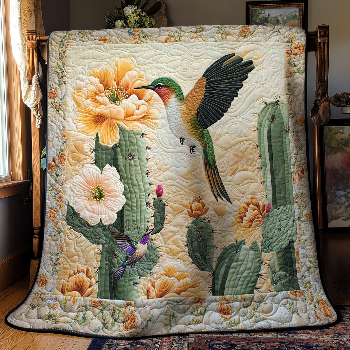 Cactus Hummingbird WN2311080CL Quilt