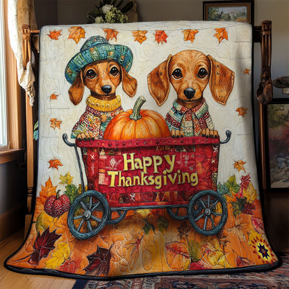 Dachshund Thanksgiving WY1911098CL Quilt