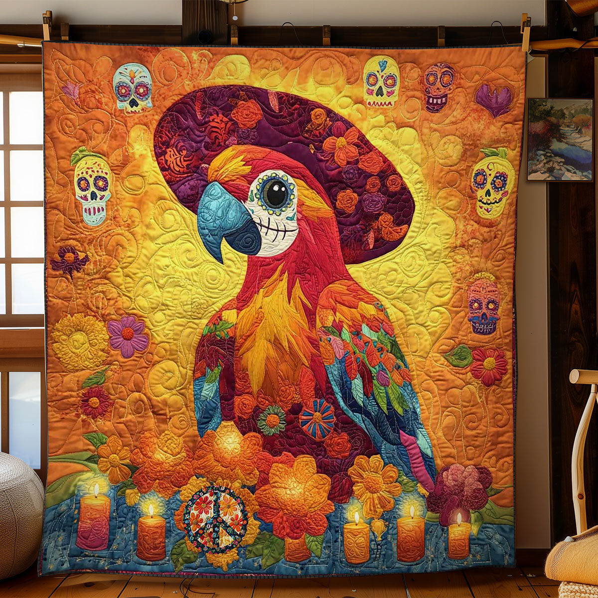 Sacred Parrot WN2211009CL Quilt