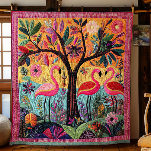Pink Flamingo WX1112034CL Quilt