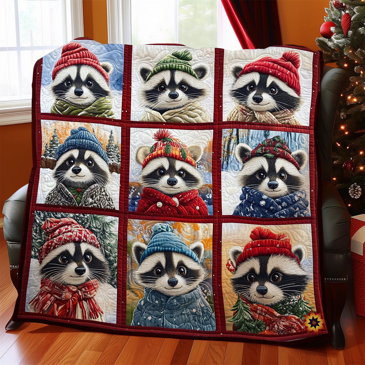 Winter Of Raccoon WY2711032CL Quilt