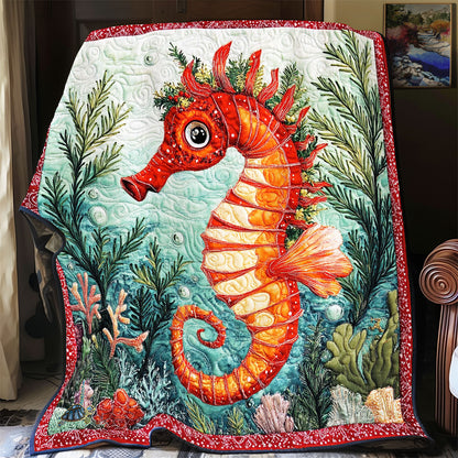 Christmas Seahorse WY1311005CL Quilt